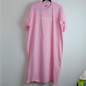 Jerzees Guess T-shirt dress OS Pink Cotton Vintage